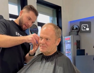 Miniatura: Tusk poszedł do barbera. To nagranie stało...