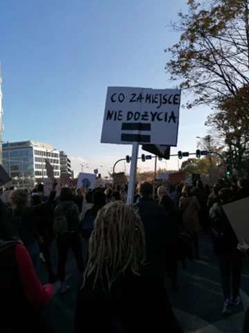 Hasła z protestu w Łodzi 