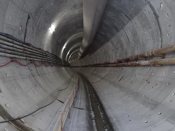 Prace na terenie budowy tunelu pod Świną 