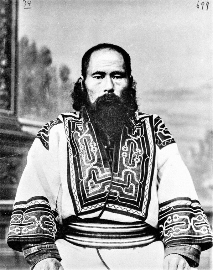 Ainu z Sachalinu, zdjęcie wykonane przez Bronisława Piłsudskiego, ok. 1905 r.