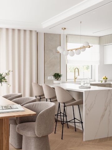 Eleganckie wnętrze zatopione w beżach, projekt: Architektownia 