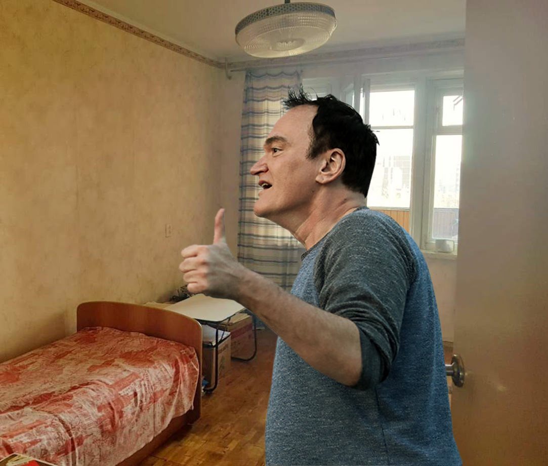 Quentin Tarantino „pozuje” w mieszkaniu w Czelabińsku 