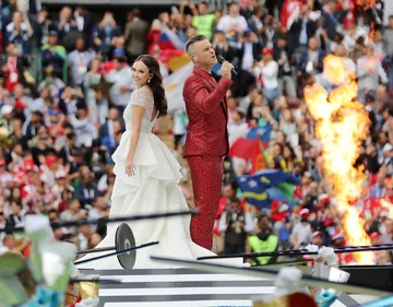 Rosyjska sopranistka Aida Garifullina i Robbie Williams 