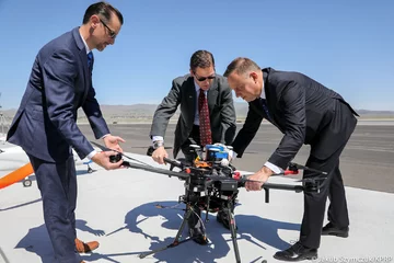 Andrzej Duda podczas wizyty w Nevadzie 