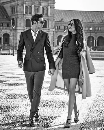 Grzegorz Krychowiak i Celia Jaunat 