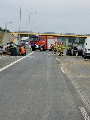 Wypadek na&nbsp;drodze ekspresowej S17 k. Garwolina