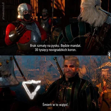 Mem inspirowany grami z serii Wiedźmin 