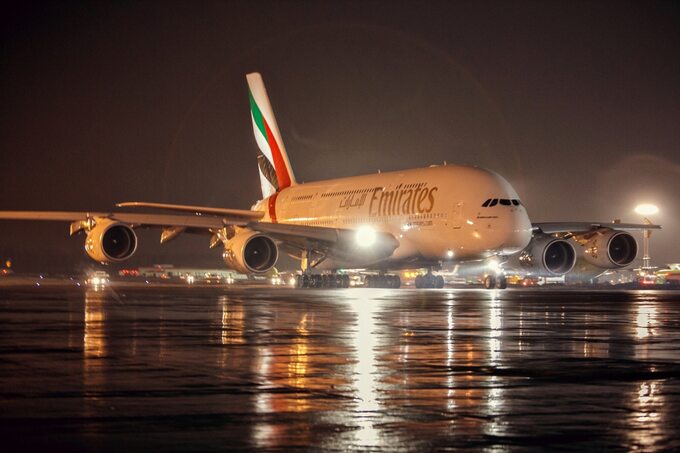 The-Emirates-A380-pictured-at-DME-Moscow