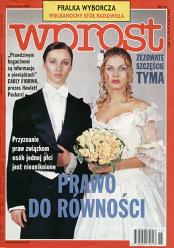 Okładka tygodnika Wprost nr 15/2001 (959)