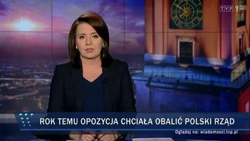 Pasek TVP za czasów prezesury Jacka Kurskiego 