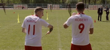 Kamil Grosicki i Robert Lewandowski w "Uchu Prezesa" 