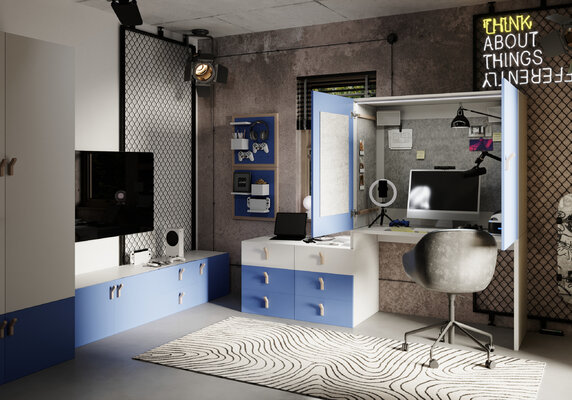 Miniatura: Meble do pokoju młodego dorosłego,...