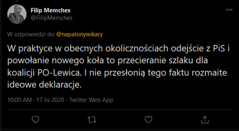 Komentarz dziennikarza Filipa Memchesa do fałszywego wpisu Lecha Kołakowskiego 
