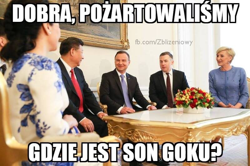 Mem z Andrzejem Dudą 