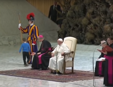 Miniatura: Mały chłopiec zakłócił audiencję papieża....