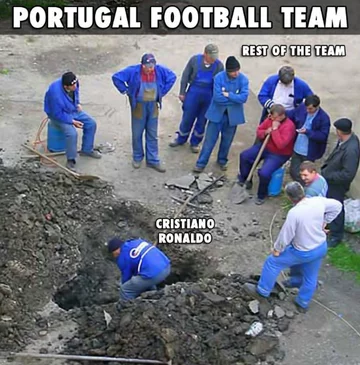 Cristiano Ronaldo vs. reszta portugalskiej drużyny 