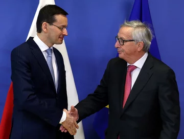 Mateusz Morawiecki i Jean Claude-Juncker 