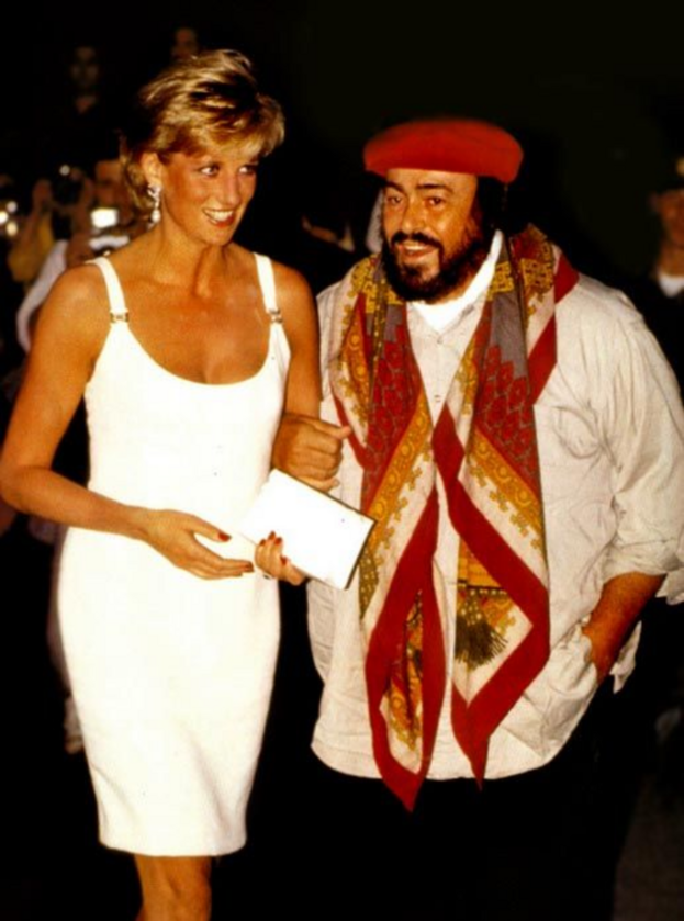 Księżna Diana i Luciano Pavarotti 