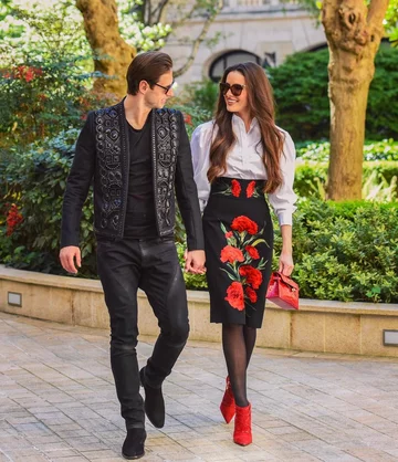 Grzegorz Krychowiak i Celia Jaunat 