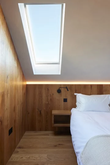 Różowy domek na plaży, projekt RX Architects RIBA, różowy domek na plaży