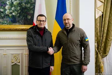 Wizyta premiera Mateusza Morawieckiego w Ukrainie, 24 lutego 2023 r. 