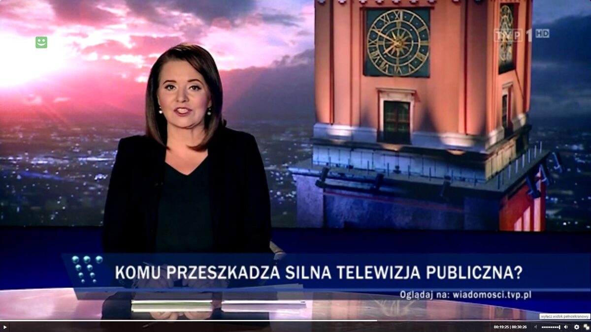 Paski informacyjne w TVP Info 