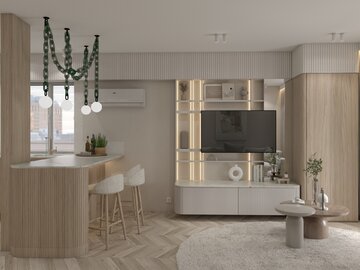 Niewielkie mieszkanie w jasnej kolorystyce, projekt Agata Izdebska, Insolito Interior 