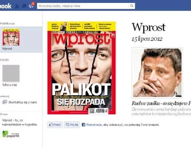 Miniatura: Czytaj "Wprost" na Facebooku