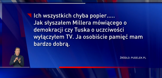 Plansza z „Wiadomości” z 11 października 2021