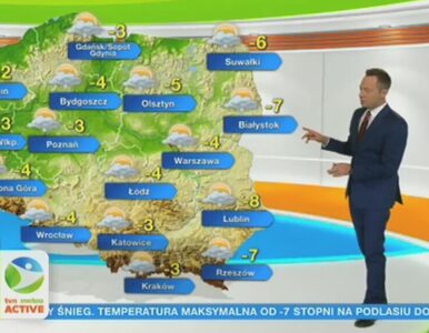 Miniatura: Śnieżny poniedziałek. Temperatura od -7 do...