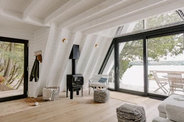 Dom nad jeziorem, projekt Matière Première Architecture v2com, 5891-01, brda, rama A