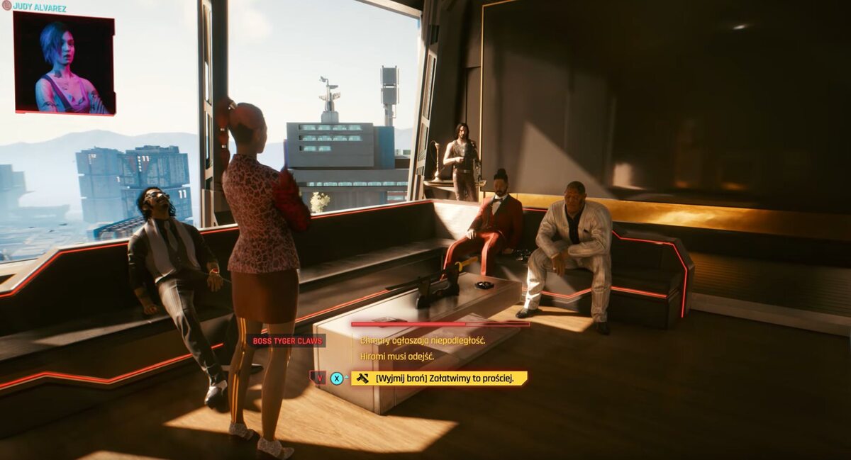 Screen ze zwiastuna gry Cyberpunk 2077 