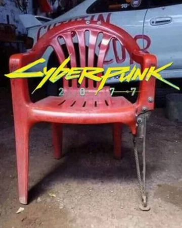 Mem zainspirowany grą Cyberpunk 2077 