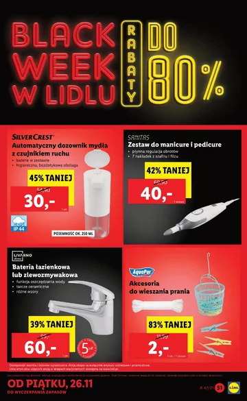 Gazetka Lidla na Black Friday i Black Week 2021 