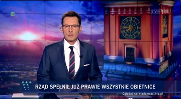 Pasek TVP za czasów prezesury Jacka Kurskiego 