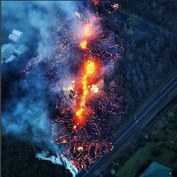 Lawa z wulkanu Kilauea 