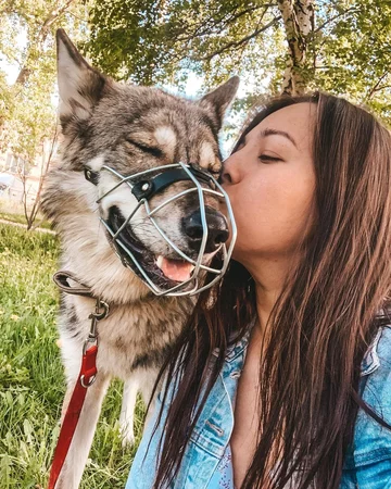 Alida i jej wilczyca Kira 