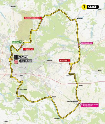 Trasa 80. Tour de Pologne &ndash; etap 1