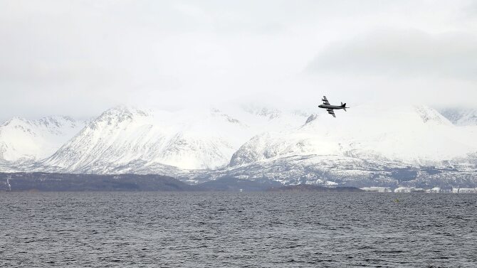 Samoloty Orion zazwyczaj patrolują arktyczne wody z dużej wysokości