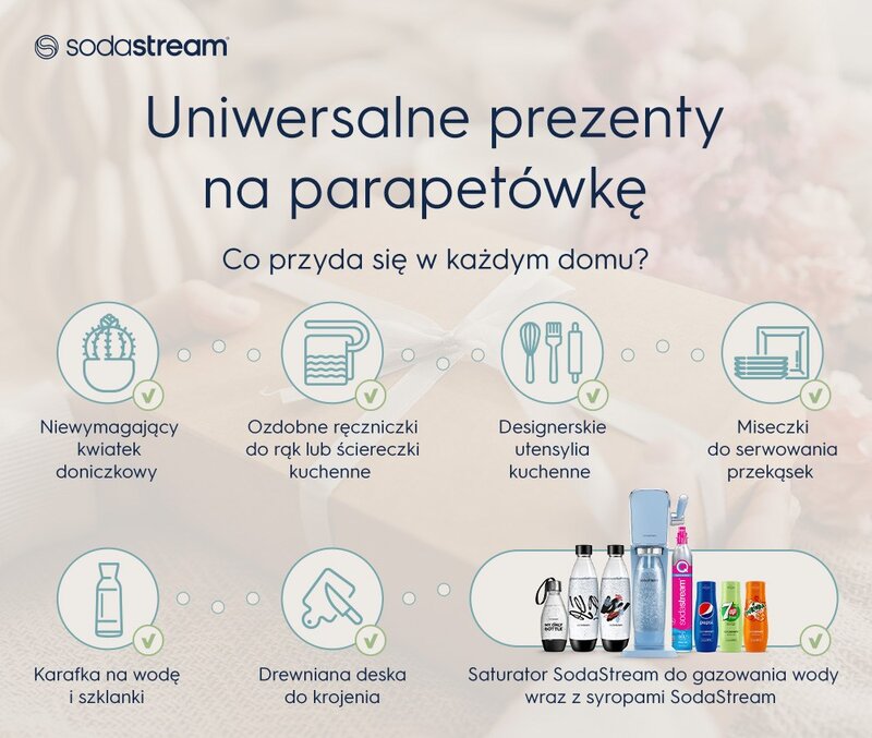 Uniwersalne prezenty na parapetówkę - infografika