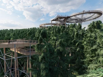 Niedługo ta wieża widokowa otworzy się dla turystów. Skąd będzie tam najbliżej?