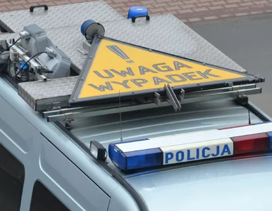 Miniatura: Zniszczony motocykl i spalona osobówka w...