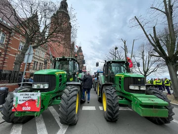 Strajk rolników w Szczecinie 