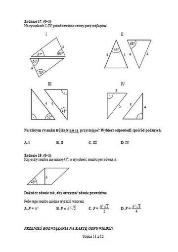 Egzamin gimnazjalny 2013. Część przyrodniczo-matematyczna. Arkusz matematyczny (fot.CKE)