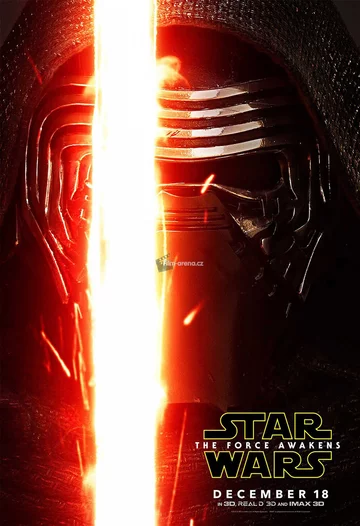 Adam Driver jako Kylo Ren. Plakat. Gwiezdne Wojny: Przebudzenie Mocy. Plakat z wizerunkiem postaci.