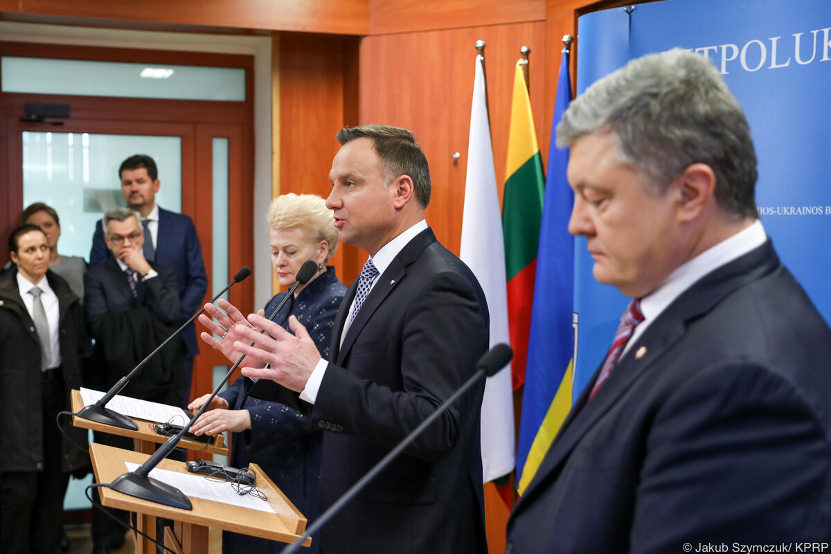 Spotkanie Andrzeja Dudy z Dalią Grybauskaite i Petrem Poroszenką 