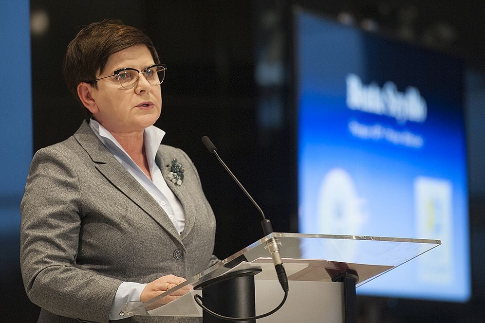 Premier Beata Szydło w trakcie Międzynarodowej Konferencji "Pamięć i Nadzieja" 