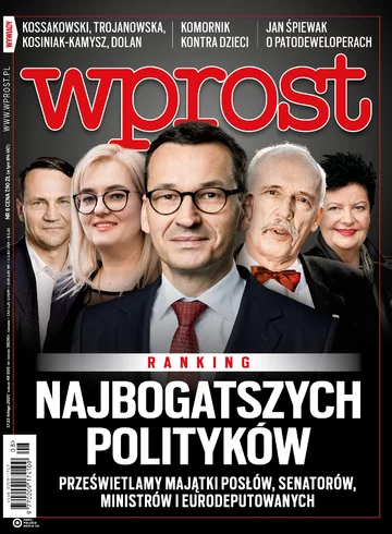 Okładka tygodnika Wprost nr 8/2020 (1924)