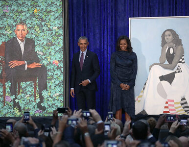 Miniatura: Obrazy Michelle i Baracka Obamów w słynnej...