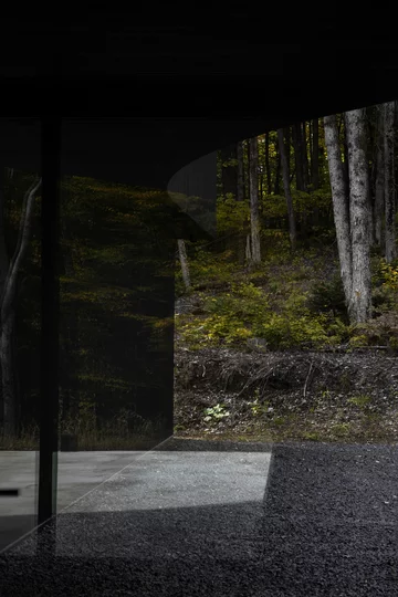 Leśny azyl miłośników sztuki, projekt Studio Jean Verville architectes v2com, 1010-16, Studio Jean Verville